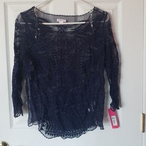 Transparent tribal pattern blouse